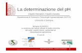 La determinazione del pH - SISS :: Società Italiana della ... · La determinazione del pH Claudio Marzadori, Claudio Ciavatta Dipartimento di Scienze e Tecnologie Agroambientali