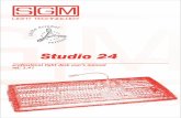 Studio 24 scan controlscan control - Gemmi Luci ... Consolle DMX/SGMSCAN24.pdf · professional light desk user’s manual rel. 1.41. GB appendice ... modello AL4 (+12VDC, 2A max)