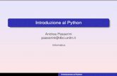 Introduzione al Python - disi.unitn.it .Introduzione al Python Caratteristiche proceduralesi speciï¬ca