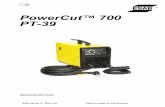PowerCut™ 700 PT-39 - CapurroEsabmassimocapurro.altervista.org/alterpages/files/Powercut700mu.pdf · ESAB è in grado di fornire tutte le protezioni e gli accessori necessari per