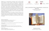pieghevole Arte, architettura e Umanesimo a Bologna 1446 ... · ARTE, ARCHITETTURA E UMANESIMO A BOLOGNA 1446-1530 Convegno internazionale 13-15 Giugno 2018 Dipartimento delle Arti