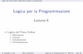 Logica per la Programmazione - di.unipi.itandrea/Didattica/LPP-15/SLIDES/LPP_2015_06.pdf · Logica del Primo Ordine: Motivazioni, Sintassi e Interpretazioni Limiti del Calcolo Proposizionale