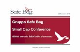 Gruppo Safe Bagsafe-bag.com/en/investor-relator/docs/company-profile/Safe Bag... · PDF fileCustomer care e Satisfation tramite proprio Web Site; ... Bologna (BLQ) Genoa (GOA) Naples