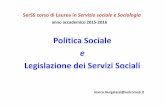 slides 2015-2016 di Politica Socialeformazione.uniroma3.it/files/94cc6e49-80c3-4670-a6a4-64e490a925b1.pdf · Politica Sociale e SerSS corso di Laurea in Servizio sociale e Sociologia