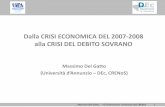 Dalla CRISI ECONOMICA DEL 2007-2008 alla CRISI DEL …docenti.unich.it/.../delgatto_web/a_slides/delgatto_slides_crisis.pdf · Massimo Del Gatto - «G.d'Annunzio» University and