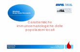 Caratteristiche immunoematologiche delle popolazioni locali · ISBT (International Society of Blood Transfusion) Working Party on Terminology for Red Cell Surface Antigens . ... Sistema