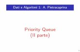 Priority Queue (II parte) - dei.unipd.itcapri/DA1/MATERIALE/PQ1819-2.pdf · Fase A: si inseriscono le n chiavi in P una alla volta invocando il metodo insert e incapsulando ogni chiave
