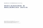 RELAZIONE E BILANCIO 2016 - bancaconsulia.it · BILANCIO 2016 Sede in Milano – Corso Monforte, 52 Capitale sociale al 31 dicembre 2016 € 30.064.500 Registro delle Imprese di Milano