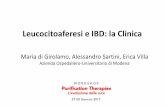 Leucocitoaferesi e IBD: la Clinica - Purification Therapies – … · 2017-02-13 · Le malattie infiammatorie croniche intestinali ... di aferesi e successivamente a 1-2- ... GMA