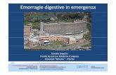 Emorragie digestive in emergenza 1documenti.fullday.com/public/SIMEULAZIO15/slides/Emorragie... · • Malattia diverticolare 17‐40% • Angiodisplasie 2‐30% • Coliti acute(Ischemica,
