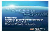 Piano della - regione.lazio.it · Piano della performance 2017-2019 1 Presentazione Il Piano della performance 2017-2019 della Giunta della Regione Lazio – predisposto ai sensi