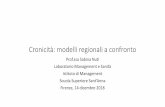 Cronicità: modelli regionali a confronto · Cronicità: modelli regionali a confronto Prof.ssa Sabina Nuti Laboratorio Management e Sanità Istituto di Management Scuola Superiore