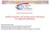 Deficit cognitivo ed ipertensione arteriosa: Un rapporto ...associazionegeriatri.it/wp-content/uploads/2015/04/8-30-Ferrara.pdf · No. di disturbi cronici per classi di età 100 90