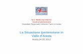 La Situazione Ipertensione in Valle d’Aosta - ausl.vda.it · VIII Giornata Mondiale contro Ipertensione arteriosa Anche quest’anno il Centro Ipertensione-S.C. Medicina Interna