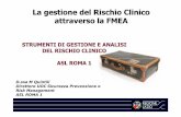 La gestione del Rischio Clinico attraverso la FMEA - ROMAinternetsfn.asl-rme.it/file_allegati_2016/131016_fmea.pdf · La gestione del Rischio Clinico attraverso la FMEA STRUMENTI