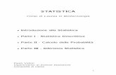 Corso di Laurea in Biotecnologie - sburover.it · INTRODUZIONE ALLA STATISTICA (Pace e Salvan, Introduzione alla Statistica I - Statistica Descrittiva, CEDAM Padova, 1996) Lo studio