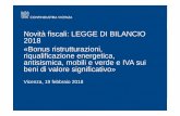 Novità fiscali: LEGGE DI BILANCIO 2018 «Bonus ...webtv.confindustria.vicenza.it/importedfiles/2018-02-19 Mondini.pdf · ADEMPIMENTI Certificazione necessaria: - asseverazione (in