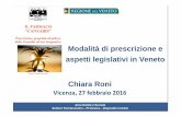 Modalità di prescrizione e aspetti legislativi in Veneto ... · Franco Figoli Nucleo Cure Palliative Azienda ULSS 4 THIENE •Dott. Giampietro Pellizzer Malattie Infettive e Tropicali