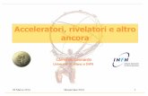 Acceleratori, rivelatori e altro ancora - Home INFN Milano · basket luminescenti Visione a palle da tennis ... (incrementando la loro energia cinetica) utilizzando campi elettrici