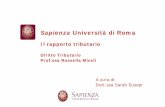 Sapienza Università di Roma · differente assetto dei rapporti interni ... hanno personalità giuridica di diritto pubblico e sono dotate di un ... accise sulla produzione e sui