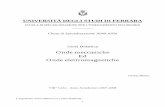 UNIVERSITÀ DEGLI STUDI DI FERRARA · 2008-05-07 · Classe di Specializzazione A049-A059 Unità Didattica Onde meccaniche Ed ... UNITA DIDATTICA 1 : ... Geometria euclidea nel piano