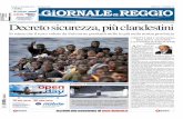 Si stima che il testo voluto da Salvini ne produrrà mille ...archivio.ilgiornaledireggio.it/archivio/2018/2018-12-08si.pdf · la scuola e vivono in condizioni di estrema povertà.