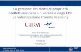 La gestione dei diritti di proprietà intellettuale nelle ... · Shiva Loccisano, PhD 19 Ottobre 2016 - @ MISE - Roma La gestione dei diritti di proprietà intellettuale nelle università