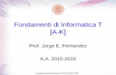 Fondamenti di Informatica L-Afimecc.ing.unibo.it/PROGRAMMA/lezione1.pdf ·  . ... circuiti elettronici ... Architettura di riferimento dei calcolatori