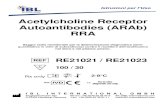 Acetylcholine Receptor Autoantibodies (ARAb) RRA · Provette in plastica a fondo arrotondato (12 x 75 mm) 3. Carrello portaprovette 4. Rack per decantazione o sistema di aspirazione