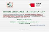 DECRETO LEGISLATIVO 13 aprile 2017, n. 59 - CGIL Bergamo · valorizzazione sociale e culturale della professione, a norma dell'articolo 1, commi ... CONTRATTAZIONE COLLETTIVA NAZIONALE