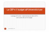 La CEP e il budget all’Università Iuavold · integrati preesistente al DWH CINECA U-Gov 3 marigond@gmail.com. Il passaggio alla CEP dell’IUAV: aspetti principali I principali
