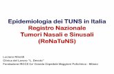 Epidemiologia dei TUNS in Italia Registro Nazionale Tumori ... · 8082/3 Carcinoma linfoepiteliale Tumori neuroendocrini 8020/3 ... Registro Nazionale Tumori Nasali e Sinusali Epidemiologia