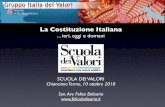 La Costituzione Italiana - felicebelisario.it · • Diritti e Doveri del cittadino (art. 13-54) ... (eletti dai cittadini) e dei Governi (formati in base alla maggioranza che ha