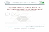 GUIDA AL CORSO DI LAUREA (Classe L-2)files.ccdbiotec.unimi.it/avviso/allegati/allegati784876.pdf · dosaggio in funzione dell’applicazione. Esempi di applicazioni di: Uso di enzimi