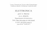 ELETTRONICA -  · Elettrocardiografo; descrizione, modalita’ di utilizzo, collegamento al paziente. Sicurezza elettrica. E’prevista attivita’ di Laboratorio presso il ...