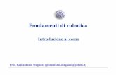 Introduzione al corso - sb5fef15427338d25.jimcontent.com · Mc Graw-Hill, 2000. Fondamenti di robotica - Introduzione - G. Mgnani [8] ... Robotica industriale – Modellistica e controllo