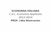 C.d.L. Economia Applicata 2013-2014 ITALIANA/SLIDE E... · che il Pil pro capite ha mostrato un aumento del 17%, ... aiutano la mobilità sociale • Molti pubblici dipendenti sono