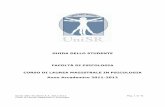 Psicologia Magistrale Guida 2011 2012 - unisr.it · 2011 per il corso di “Psicobiologia delle differenze individuali ... - descrizione, comprensione, interpretazione, spiegazione