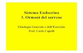 Sistema Endocrino 3. Ormoni del surrene - Carlo Capelli · delle catecolamine, integrazione della risposta allo stress. Aldosterone Cortisolo Androgeni e Estrogeni Adrenalina e noradrenalina