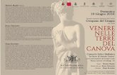 VENERE NELLE TERRE CANOVA - TREVISO EVENTI i migliori ... · Domenica 19 Giugno 2016 Concerto Lirico Sinfonico "In Onore di Antonio Canova" con la partecipazione del Gruppo Corale