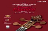 th International Violin Competition Premio Paganini Libretto... · sia sempre di più il nostro ambasciatore nel mondo, ... violino e ai loro spartiti, ... Un Concerto per violino