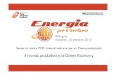 Bologna Venerdì, 22 ottobre 2010 - energia.regione.emilia ...energia.regione.emilia-romagna.it/leggi-atti-bandi-1/documenti-e... · (imprese leader, nuovo rapporto centri per la