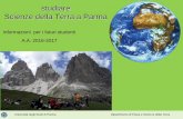 studiare Scienze della Terra a Parma - difest.unipr.it · Università degli Studi di Parma Dipartimento di Fisica e Scienze della Terra. Campi di impiego del Geologo Triennale •