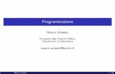 Marco Anisetti - homes.di.unimi.it 1.pdf · Corso introduttivo alla programmazione, ... Corso completo di programmazione (seconda edizione). ... Il modello computazionale piu` comunemente