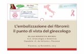 L’embolizzazione dei fibromi: il punto di vista del ginecologo. CORSO... · U.O. Ginecologia e Ostetricia Ospedale «G. da Saliceto», Piacenza Piacenza, 23 Novembre, 2013 il punto