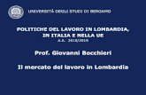 Prof. Giovanni Bocchieri Il mercato del lavoro in Lombardia 12. SLIDE Prof... · •Formazione continua/ permanente/di specializzazione •Training on the job •Bonus assunzionali