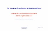 seminario sulla comunicazione delle .la comunicazione organizzativa pag. 34 di 48 le tipologie di
