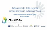 Rafforzamento della capacità amministrativa in materia di ... · • agli Enti di gestione per i Parchi e la Biodiversità è affidata la VIncA ... Sicilia Regione per l’intera