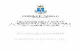 RELAZIONE DELLA GIUNTA AL RENDICONTO DELLA … · Il Bilancio di previsione del Comune di CANELLI relativo all’esercizio finanziario 2015 è stato approvato dal Consiglio Comunale