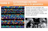 Unità 3 La tecnologia del DNA - simonedamiano.com · Integrazione del frammento di DNA del donatore nel plasmide 5 Aggiunta della DNA ligasi, che chiude l’anello formando legami